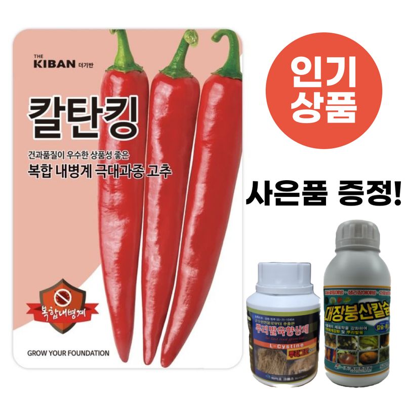 장터 상품 [[더기반] 칼탄킹 복합계 고추씨앗 1200립] 썸네일