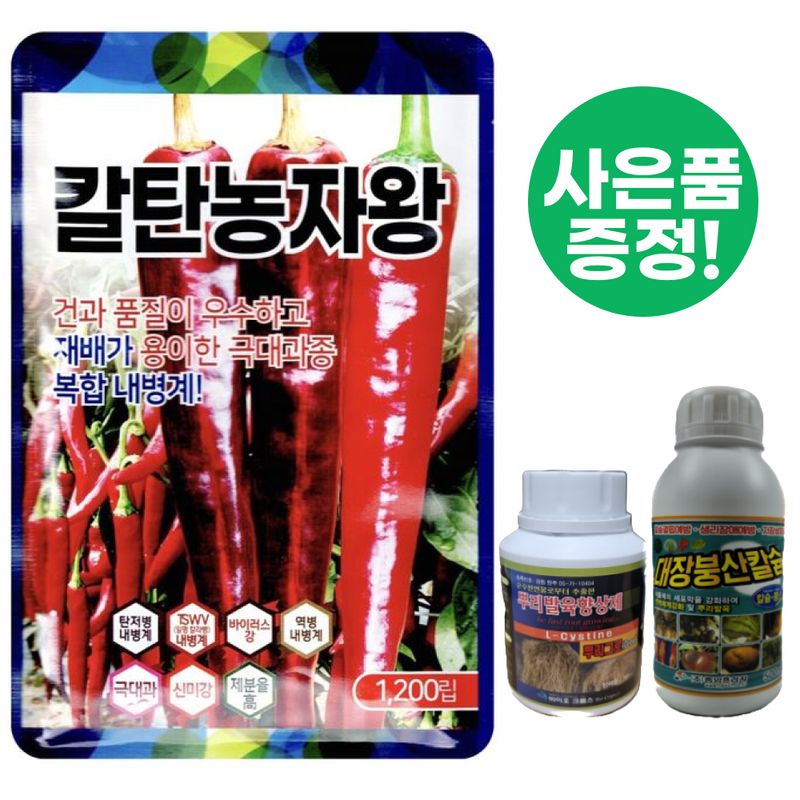 장터 상품 [[현대종묘] 칼탄농자왕 복합내병계 고추씨앗 1200립] 썸네일
