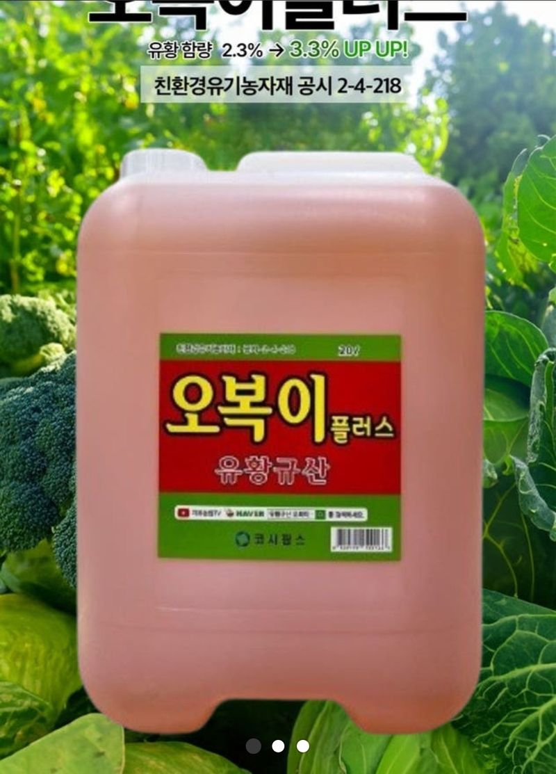 장터 상품 [오복이 플러스  20L 대용량  성분UP] 썸네일
