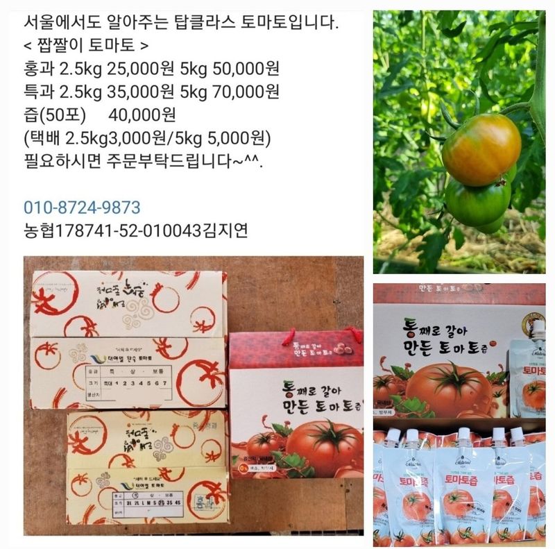 장터 상품 [짭짤이토마토 홍과 2.5kg] 썸네일