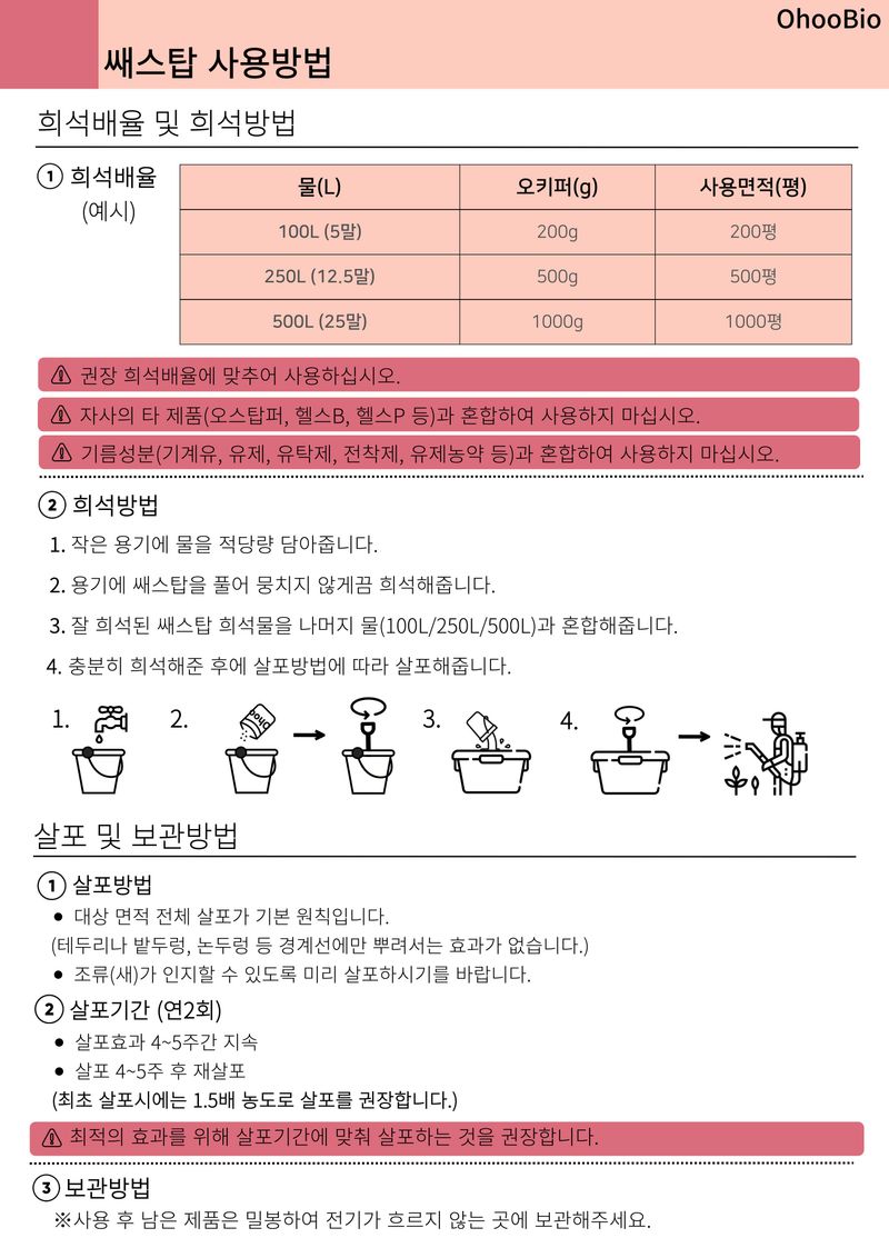 오호Ohoo님의 장터 판매 상품 [쌔스탑 100g[조류(새)기피제]] 첨부 사진