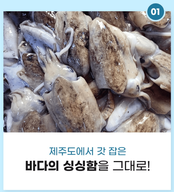 스피드번님의 장터 판매 상품 [푸르디 제주 손질 갑오징어 1kg (4-5미) (손질후 600g내외)] 첨부 사진