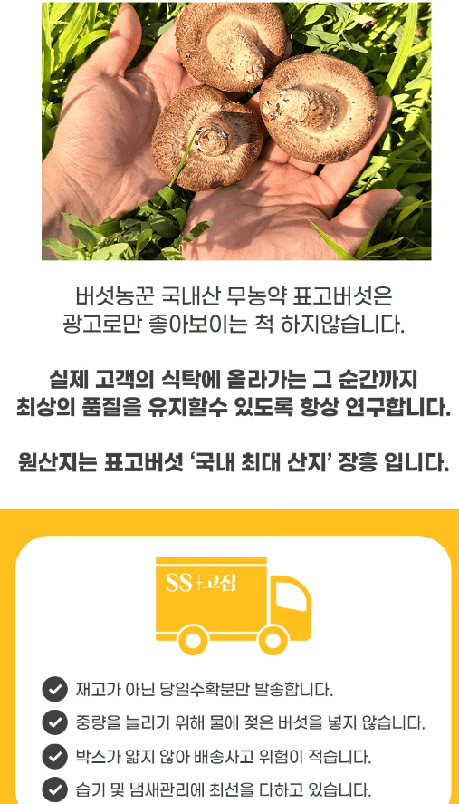 스피드번님의 장터 판매 상품 [장흥 생표고버섯] 첨부 사진