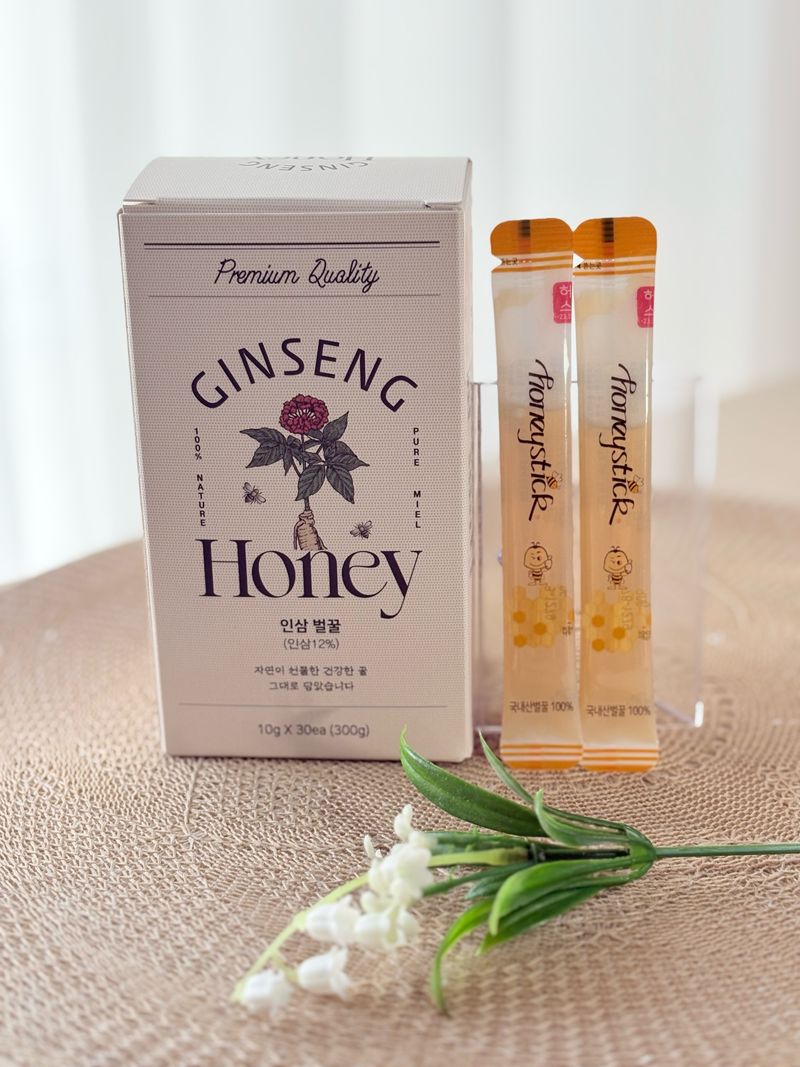 유미경님의 장터 판매 상품 [인삼스틱벌꿀(10gx30개) 1박스] 첨부 사진