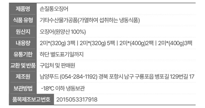 스피드번님의 장터 판매 상품 [손질 통오징어] 첨부 사진