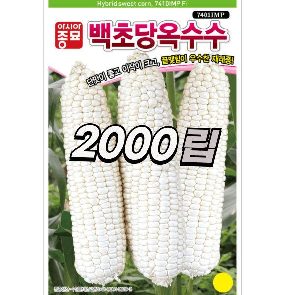 장터 상품 [농업마켓365 아시아종묘 초당옥수수 백초당옥수수 2000립 씨앗 종자 텃밭 주말농장 농사 ] 썸네일