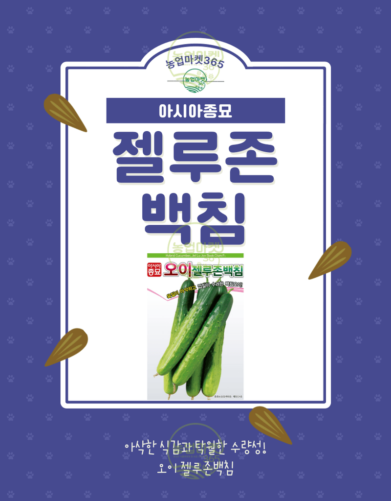 농업마켓365님의 장터 판매 상품 [농업마켓365 아시아종묘 오이 젤루존백침 30립 씨앗 종자 종묘 텃밭 주말농장 농사] 첨부 사진