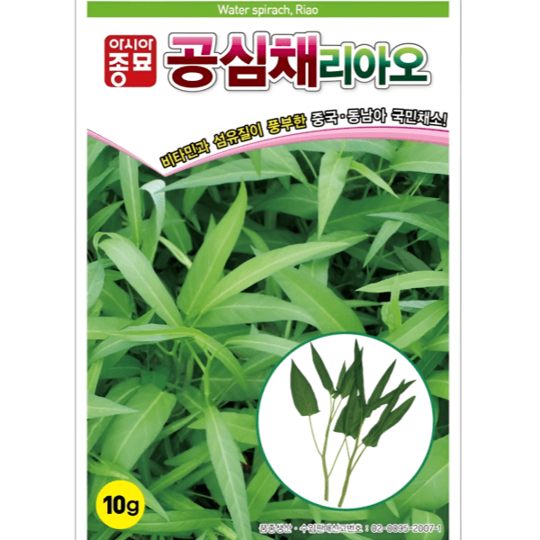 장터 상품 [농업마켓365 아시아종묘 공심채 리아오 10g 씨;앗 종자 텃밭 주말농장 농사] 썸네일