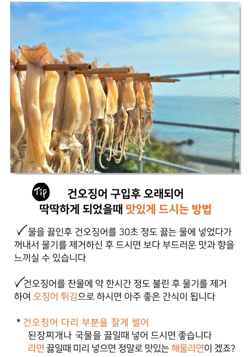 농수사님의 장터 판매 상품 [동해안 해풍 마른오징어 A급(10미) 특가] 첨부 사진