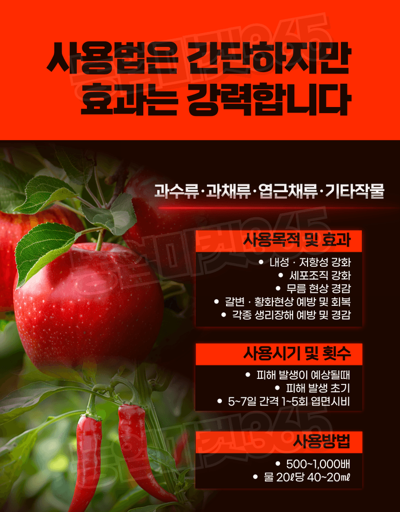 농업마켓365님의 장터 판매 상품 [농업마켓365 융전 강력탄저 액제 500ml 탄저병 예방 식물조직 강화 강력 기능성 물질] 첨부 사진