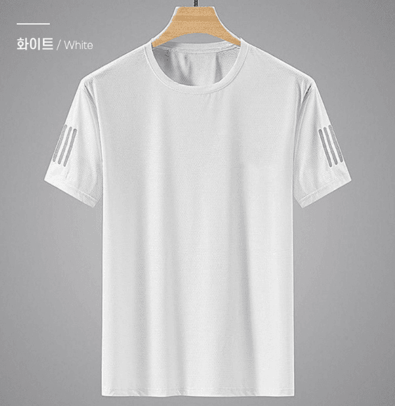 김복자님의 장터 판매 상품 [쿨 아이스 기능성 라운드 남자 반팔티] 첨부 사진