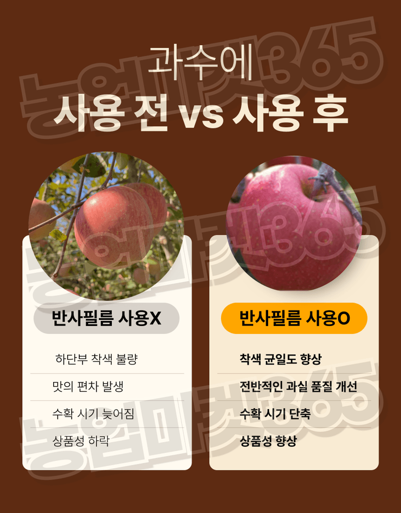 농업마켓365님의 장터 판매 상품 [농업용 다공반사필름 고연성 1.5m 비닐하우스 착색증진 당도증가 햇빛반사 광합성증진] 첨부 사진