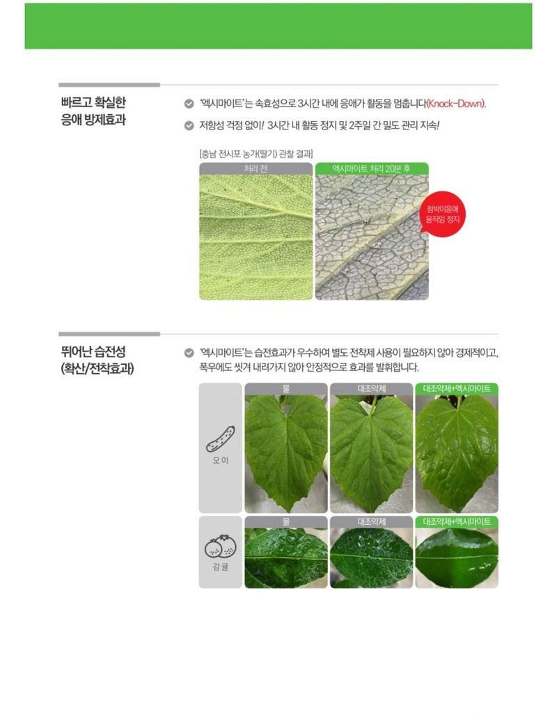 대산농사대장님의 장터 판매 상품 [엑시마이트 500ml 응애 약 방제 유기농업자재] 첨부 사진