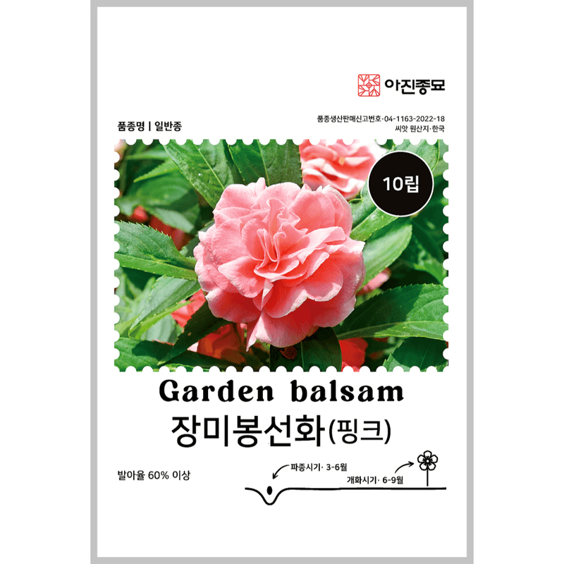 장터 상품 [[아진] 장미봉선화 핑크 10립 / 봉숭아 꽃 씨앗] 썸네일