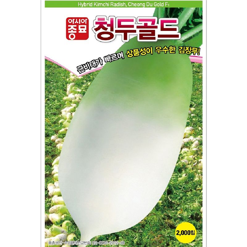 장터 상품 [[아시아] 청두골드 김장무 2000립 / 가을 김장무 씨앗] 썸네일