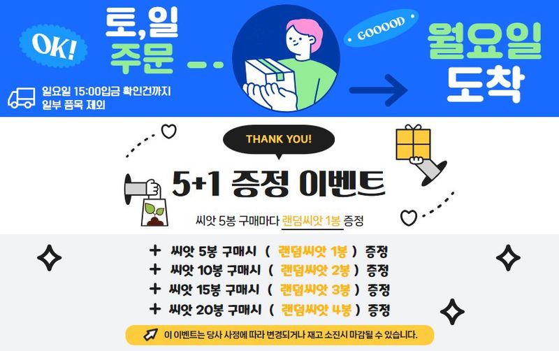 산들마켓,씨앗마켓님의 장터 판매 상품 [산들마켓 왕맛배추 씨앗 1000립 가을 김장배추씨 종자 5개+랜덤씨앗1개 증정] 첨부 사진