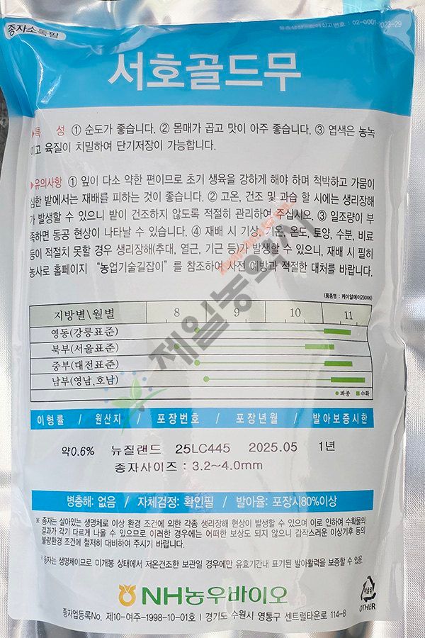 안산제일농약사님의 장터 판매 상품 [멋진맛깔무 서호무 서호골드무 태양무 대포장 ] 첨부 사진