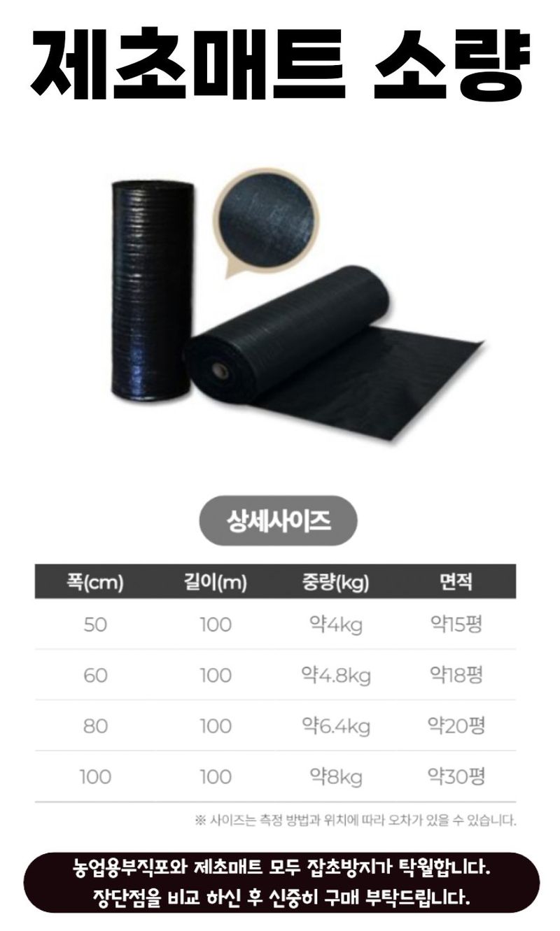 상인농자재님의 장터 판매 상품 [제초매트 소량100m 마대 쌀포대 재질] 첨부 사진