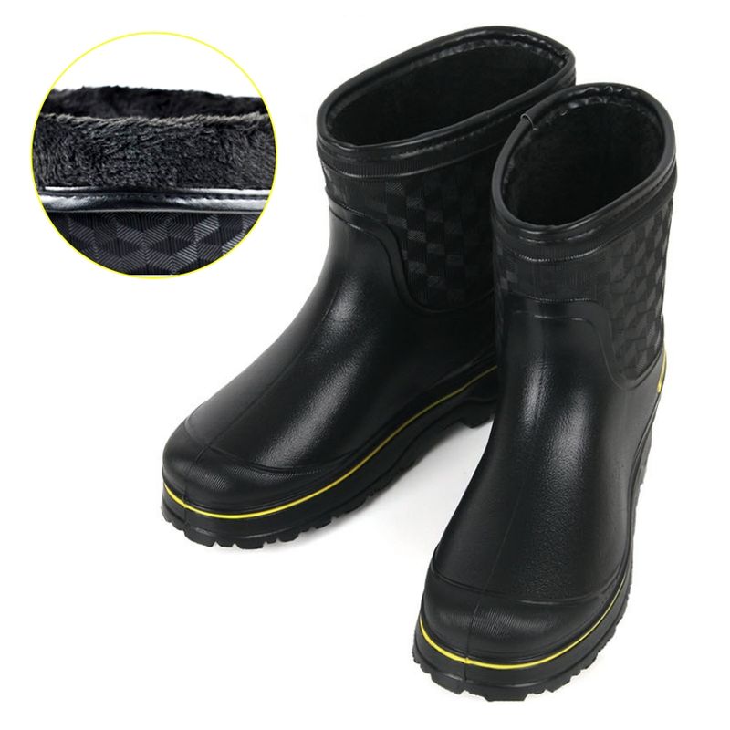 장터 상품 [남성용 프리미엄 초경량 겨울 반장화 논슬립 방수 방한장화 털부츠 ] 썸네일