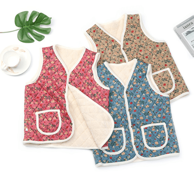 김복자님의 장터 판매 상품 [융털조끼 겨울 할머니조끼 어머니 김장 촌캉스 꽃무늬 융털] 첨부 사진