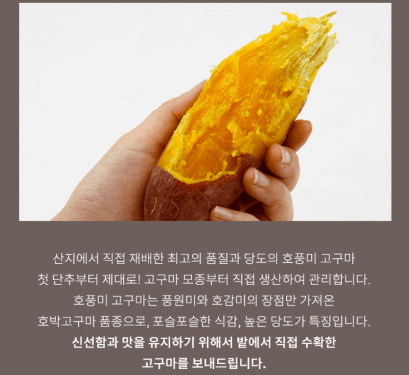 스피드번님의 장터 판매 상품 [호풍미 고구마 (세척)] 첨부 사진