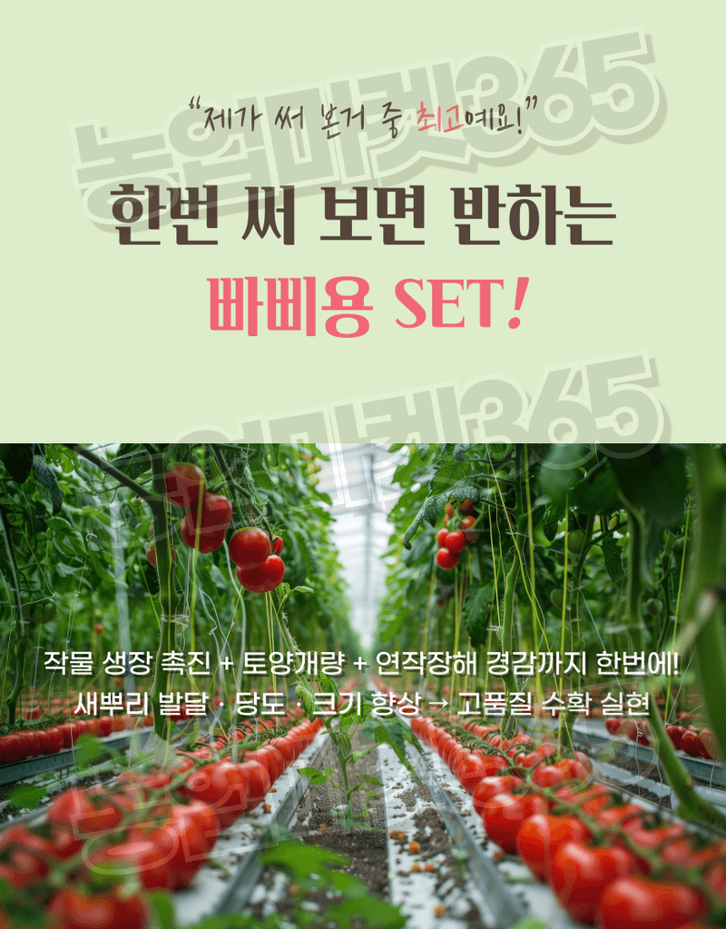 농업마켓365님의 장터 판매 상품 [빠삐용 입제10kg 2포·액제11L 2통 SET 뿌리·토양개량+생육촉진 패키지] 첨부 사진