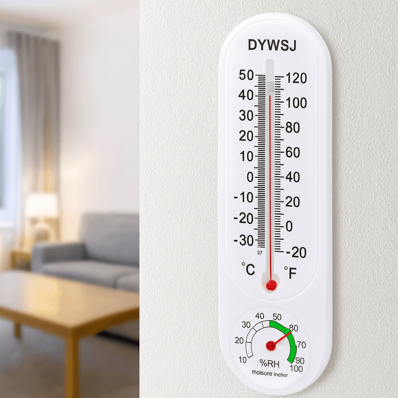 장터 상품 [벽걸이 실내 온도계 습도계 플라스틱 아날로그 가정용 수은 온습도계] 썸네일
