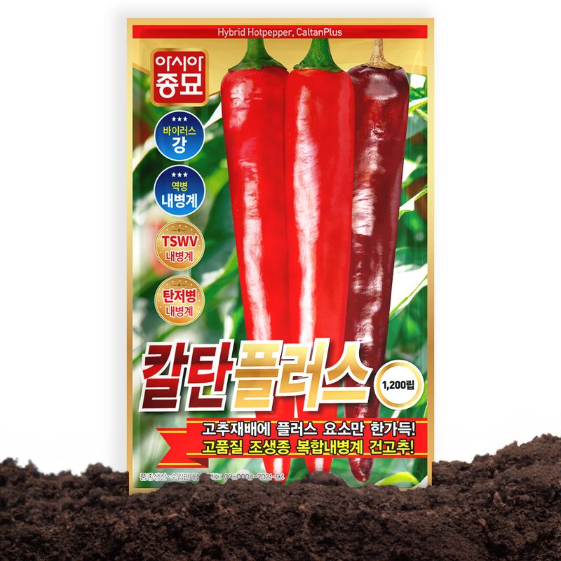산들마켓,씨앗마켓님의 장터 판매 상품 [산들마켓 칼탄플러스 고추 씨앗 1200립 복합내병계 중대과종 조생종 건고추씨 종자] 첨부 사진