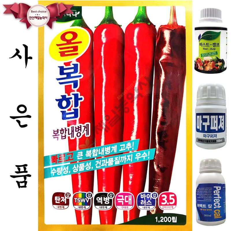 장터 상품 [올복합고추씨앗 1200립 26년 사은품3종] 썸네일