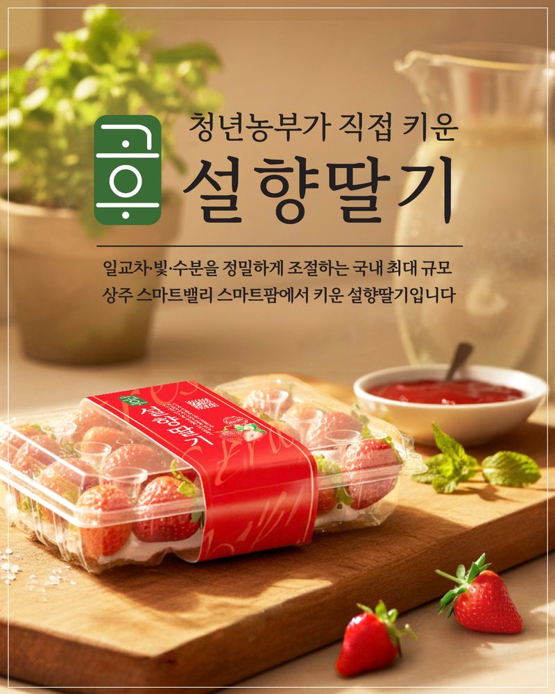 윤승희님의 장터 판매 상품 [상주 스마트팜 설향 딸기 800g] 첨부 사진