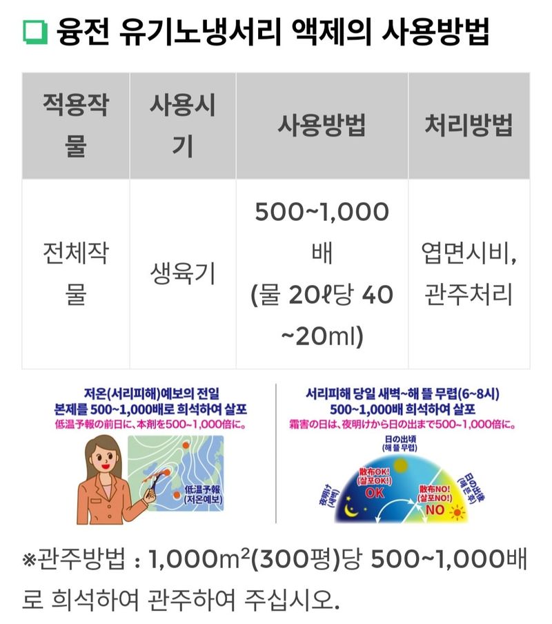 한농농약종묘사님의 장터 판매 상품 [[냉해,서리 예방회복]해조추출물] 첨부 사진