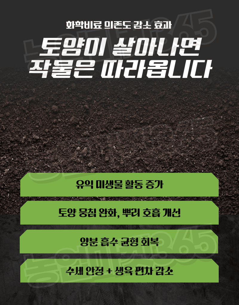 농업마켓365님의 장터 판매 상품 [유기빠삐용 입제 10kg 2포 아미노산 해조추출물 프리미엄 토양개량제] 첨부 사진