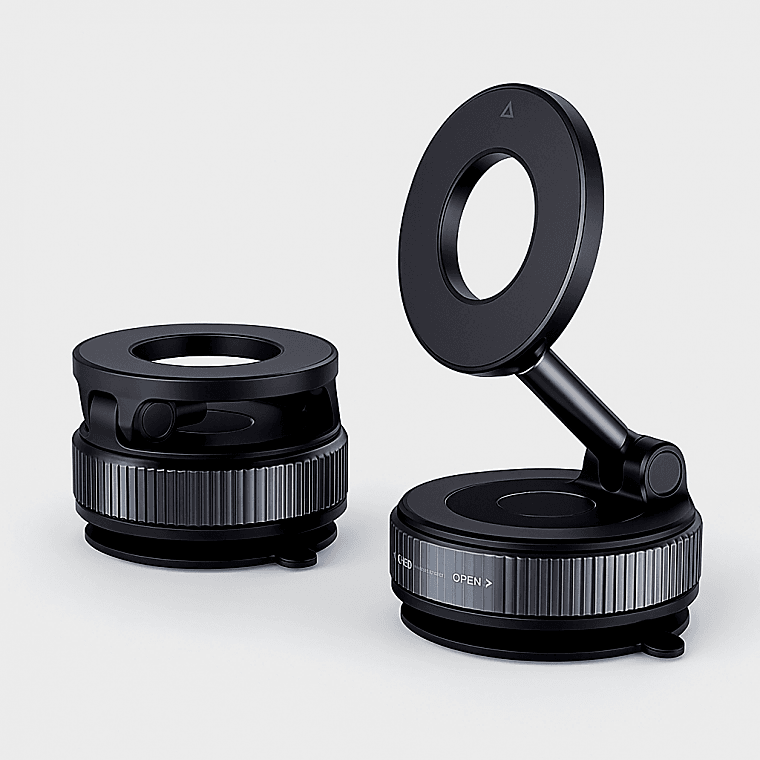 장터 상품 [ 차량용 핸드폰 거치대 진공흡착 3방향 720도 각도조절 대시보드 핸드폰 태블릿 자석] 썸네일