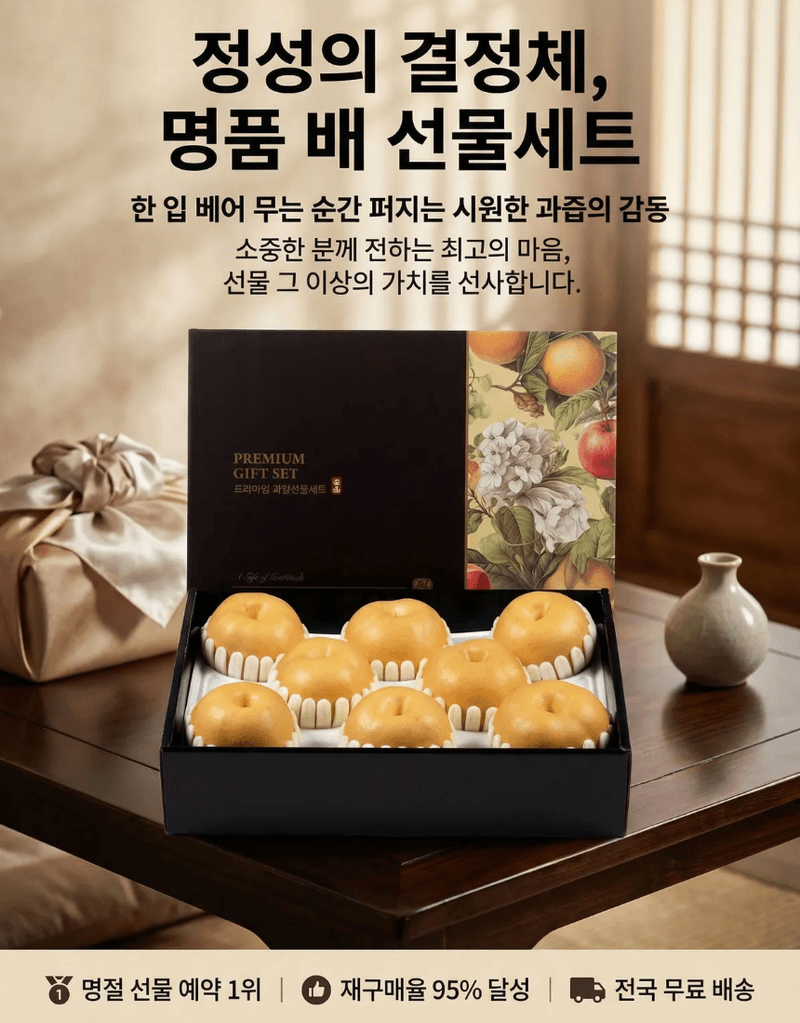 과일팩토리님의 장터 판매 상품 [국내산 배 프리미엄 선물세트 7.5KG (7~13개) ] 첨부 사진