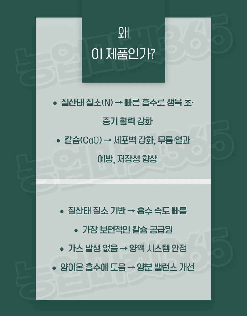 농업마켓365님의 장터 판매 상품 [고순도 시설 양액재배 엽면시비 질산칼슘 10수염 25kg] 첨부 사진