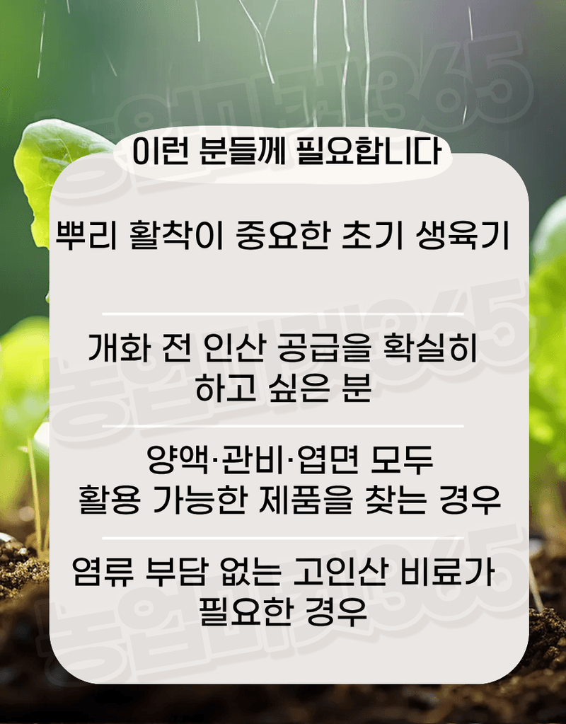 농업마켓365님의 장터 판매 상품 [인산암모늄 25KG MAP 고인산 61 무염소 수용성 비료 (12-61-0)] 첨부 사진