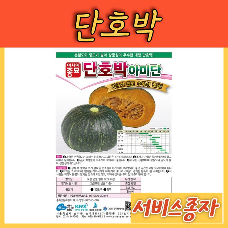 장터 상품 [대형 단호박 밤호박 아미단 40립] 썸네일