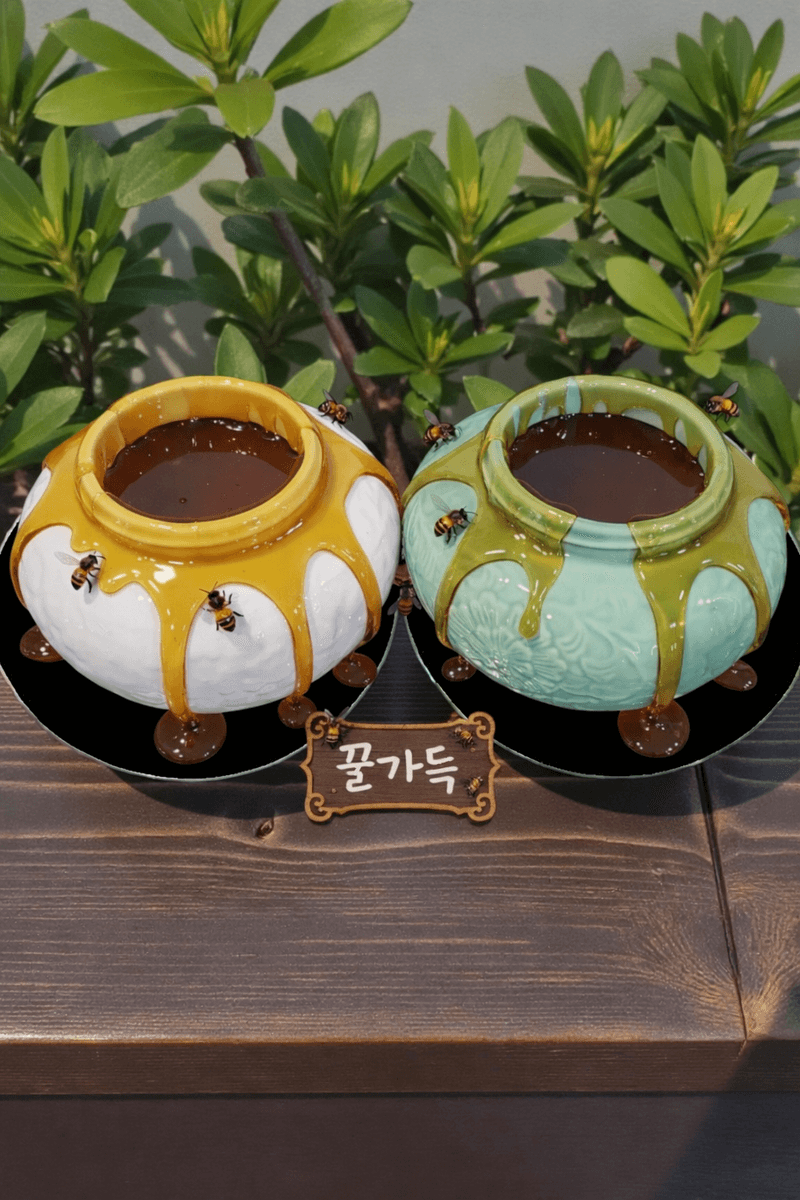 장터 상품 [선물세트 프리미엄 고급도자기 순수숙성벌꿀750gx2구[아카시아꿀+잡화꿀] 1세트] 썸네일