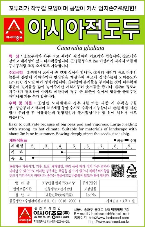 씨앗드림님의 장터 판매 상품 [적도두 작두콩 5립] 첨부 사진