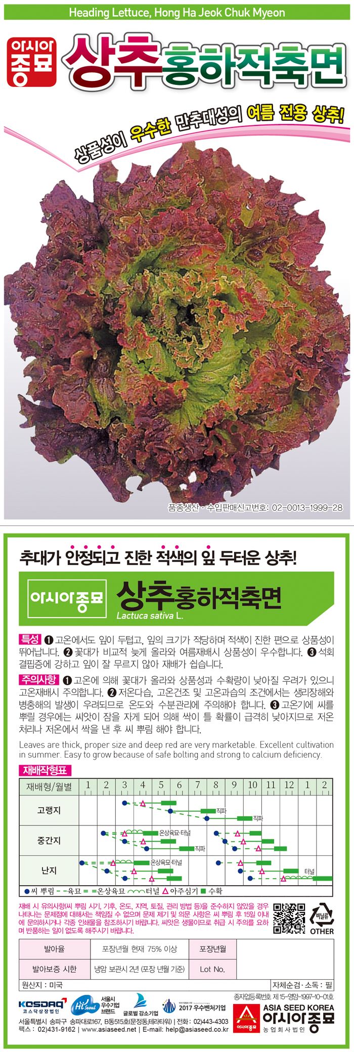 씨앗드림님의 장터 판매 상품 [여름 꽃상추 3000립] 첨부 사진