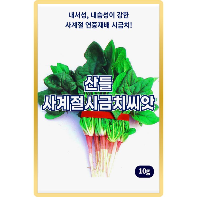 장터 상품 [산들 사계절 시금치씨앗 10g 연중재배 가능한 사계절 시금치씨 종자] 썸네일