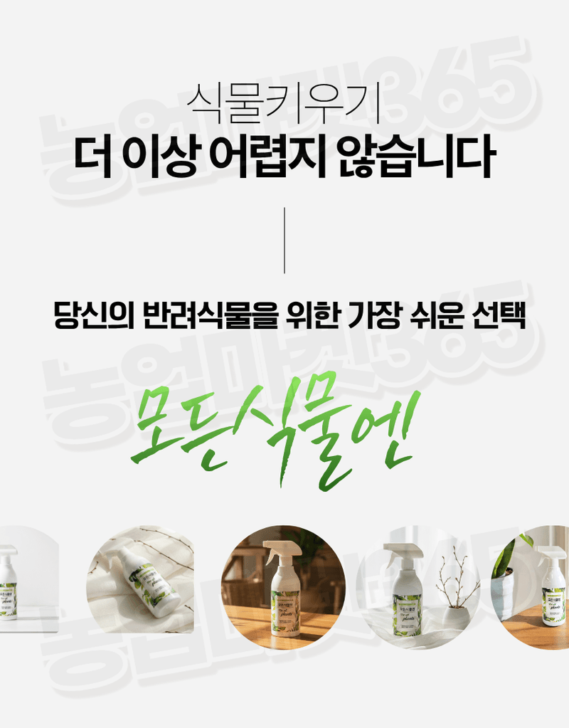 농업마켓365님의 장터 판매 상품 [모든식물엔 올인원 분무형 반려식물 해조추출물 함유 500ml 식물영양제 화분영양제] 첨부 사진