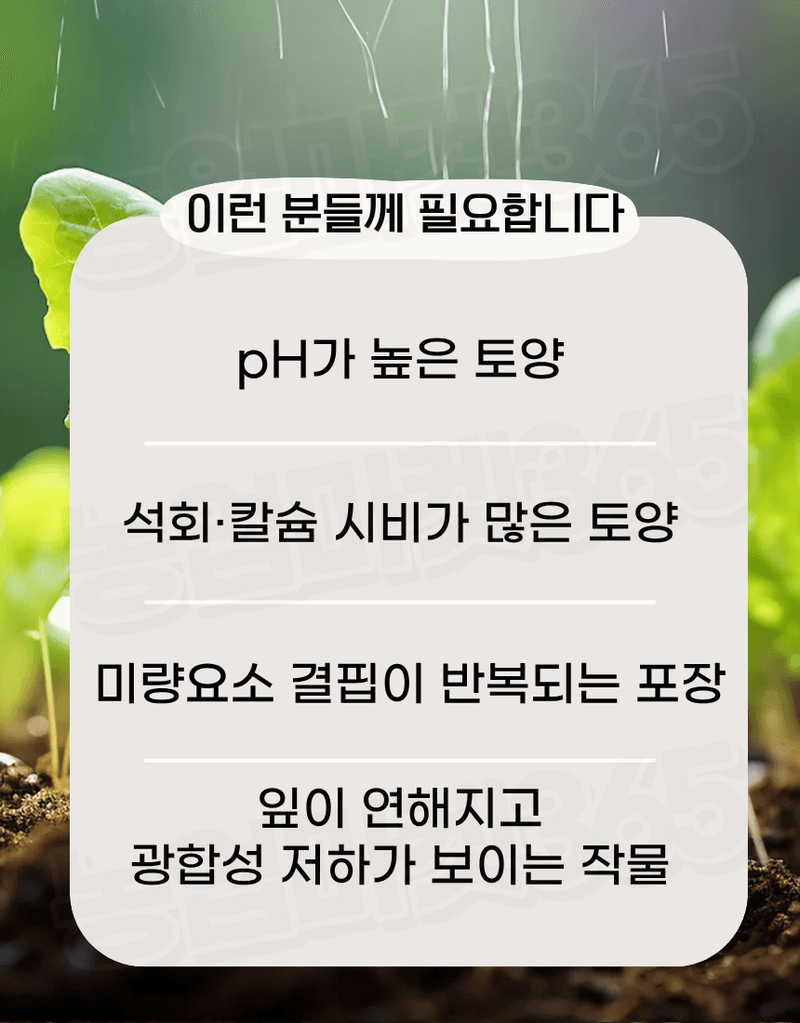 농업마켓365님의 장터 판매 상품 [황산망간 1수염 31.8% 4KG/1KG 양액비료 관주비료 망간결핍개선 망간공급] 첨부 사진