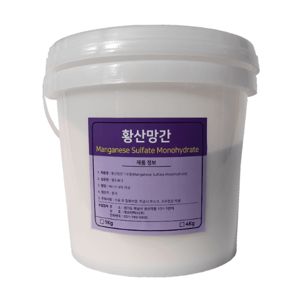 장터 상품 [황산망간 1수염 31.8% 4KG/1KG 양액비료 관주비료 망간결핍개선 망간공급] 썸네일