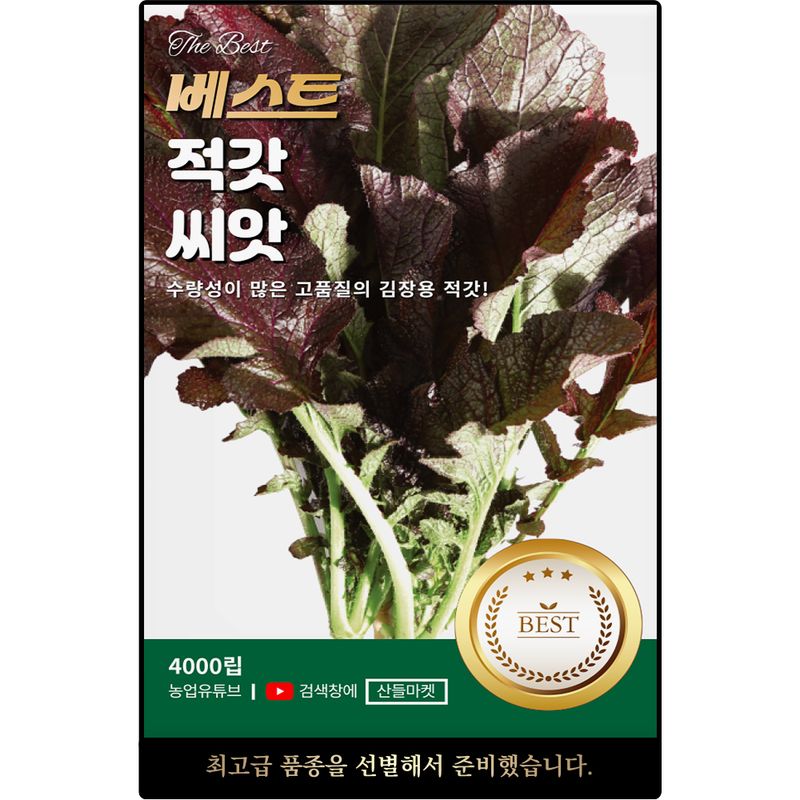 장터 상품 [베스트 적갓 씨앗 4000립 수량성 많은 고품질 김장용 적갓씨 종자] 썸네일