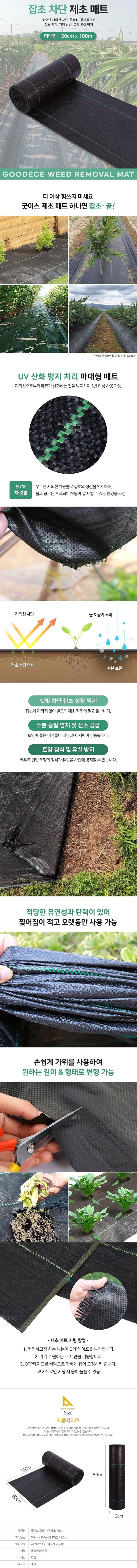 라이프브릿지님의 장터 판매 상품 [잡초 차단 제초 매트 농업용 마대 부직포 농사용 풀제거 방지 덮개] 첨부 사진