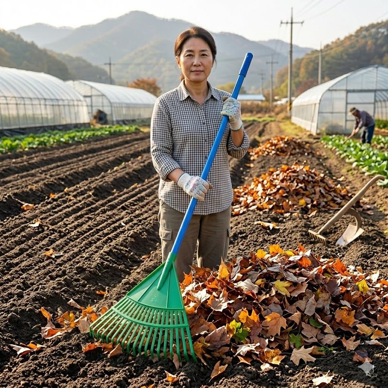 장터 상품 [플라스틱 PVC 갈퀴 갈쿠리 낙엽 청소 잔디 벌초 대형 잡초 제거] 썸네일