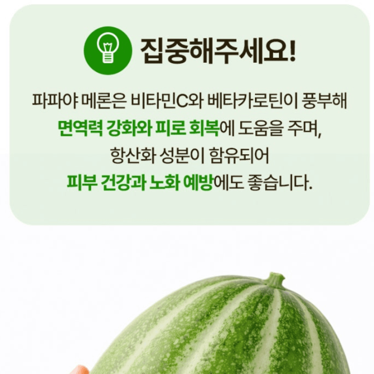 스피드번님의 장터 판매 상품 [고령 파파야메론] 첨부 사진