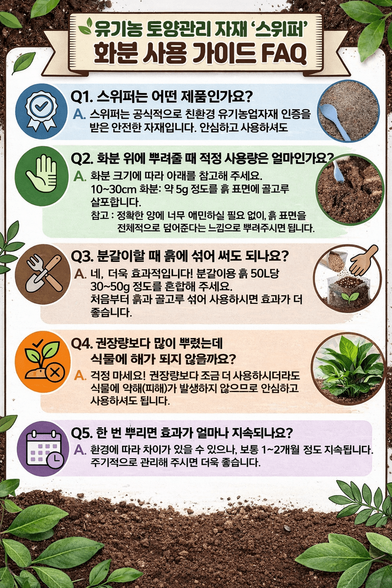 자재스토어님의 장터 판매 상품 [스위퍼 입제 토양 살충제 살균제 농약x 고삼 뿌리파리 담배나방 총채벌레 진딧물 응애 고추 약 로얄] 첨부 사진
