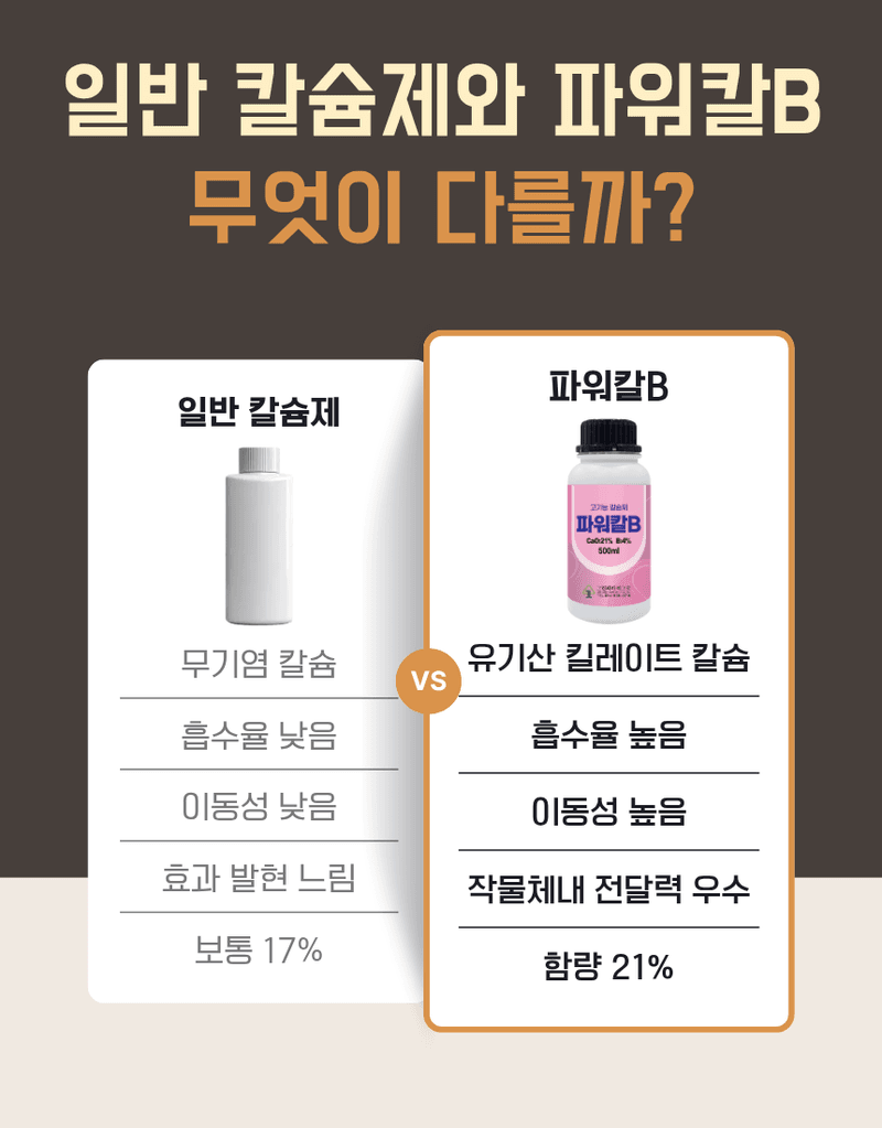 농업마켓365님의 장터 판매 상품 [파워칼B 액제 500ml 칼슘 21% 붕소 4% 식물칼슘제 유기산킬레이트칼슘 식물영양제] 첨부 사진